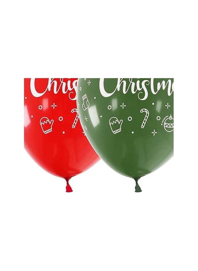 Sempertex Merry Christmas Wreath Balloons 12PCS/BAG Holiday-Themed Latex Balloons Festive Wreath Design Perfect for Christmas Parties Holiday Decorations Easy to Inflate Long-Lasting Eco-Friendly - Image 3