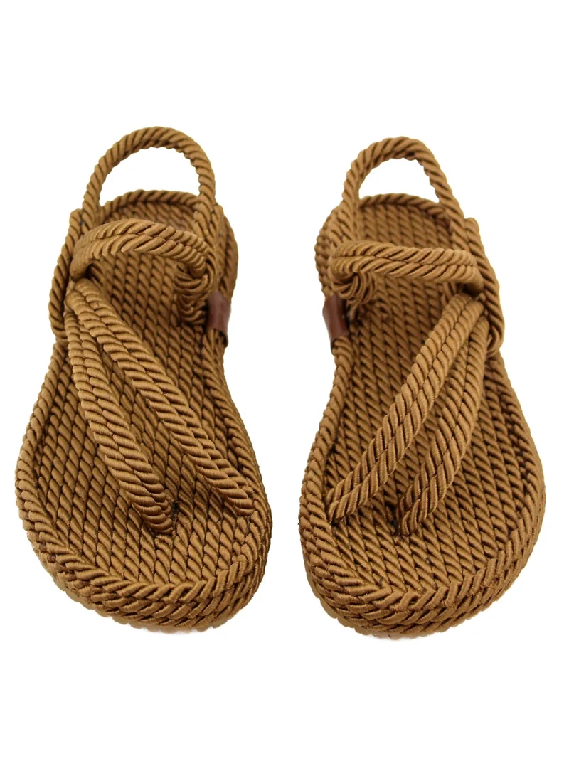 Mumka Rope Sandals Crossed-out - Brown