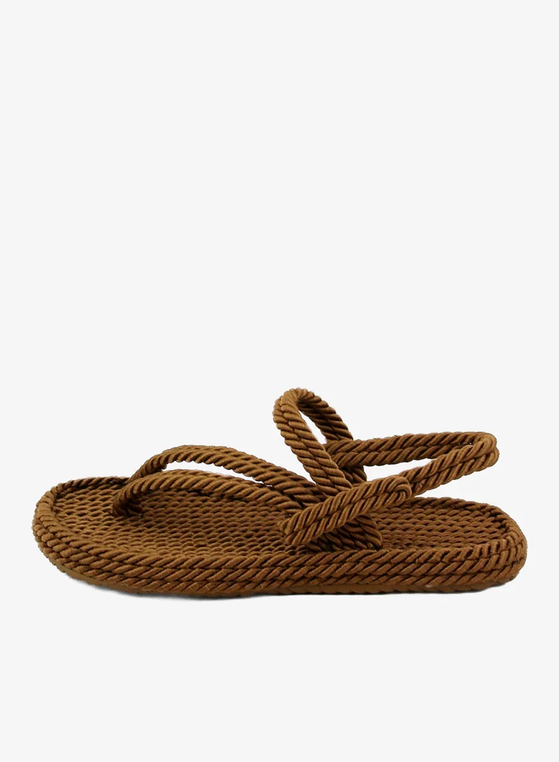 Mumka Rope Sandals Crossed-out - Brown