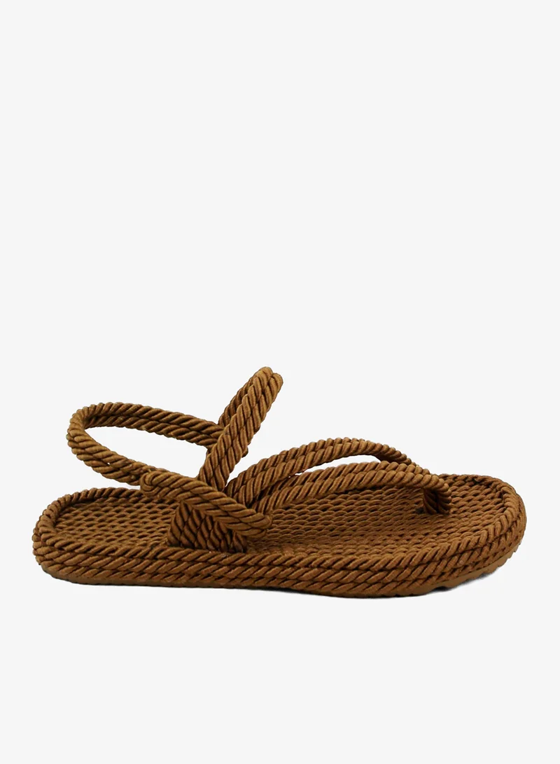 Mumka Rope Sandals Crossed-out - Brown