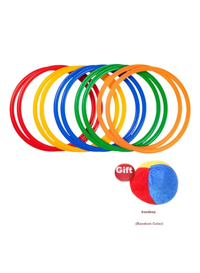 Martin Brothers, Children's Outdoor Toy, Jumping House And Hula Hoop Toy, Kindergarten Sensory Integration And Physical Training, Jumping Grid, 10 Rings + 10 Clips - Image 2