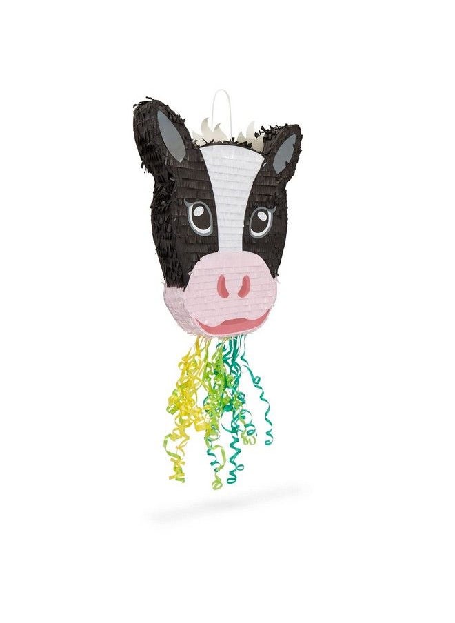 Blue Panda - Pull String Cow Pinata For Farm Birthday Party Decorations Girls And Boys Baby Shower Supplies Decorative Table Centerpieces Games Easy To Fill (Small 16.5X13X3 In) - Image 1