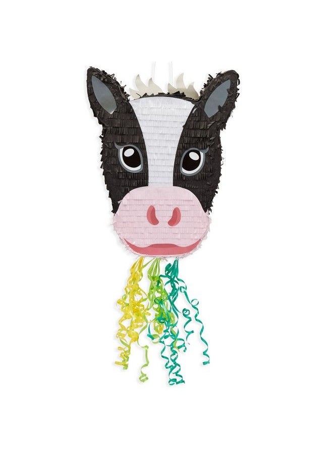Blue Panda - Pull String Cow Pinata For Farm Birthday Party Decorations Girls And Boys Baby Shower Supplies Decorative Table Centerpieces Games Easy To Fill (Small 16.5X13X3 In) - Image 1