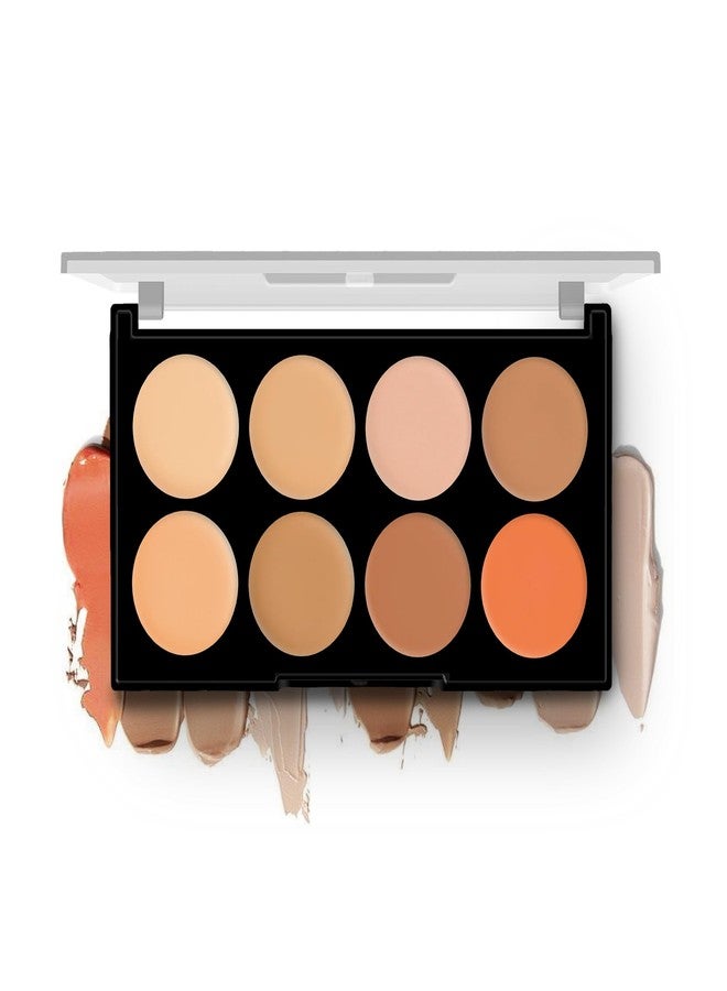 Hilary Rhoda Concealing & Contouring | 8 Shades in Palette | Colour Corrects with High Coverage | Face Palette | Hides Dark Spots & Pigmentation | Buildable Coverage | 12g (Shade-1) - Image 1