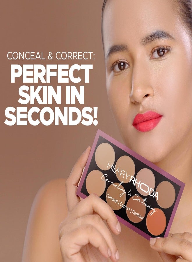 Hilary Rhoda Concealing & Contouring | 8 Shades in Palette | Colour Corrects with High Coverage | Face Palette | Hides Dark Spots & Pigmentation | Buildable Coverage | 12g (Shade-1) - Image 3