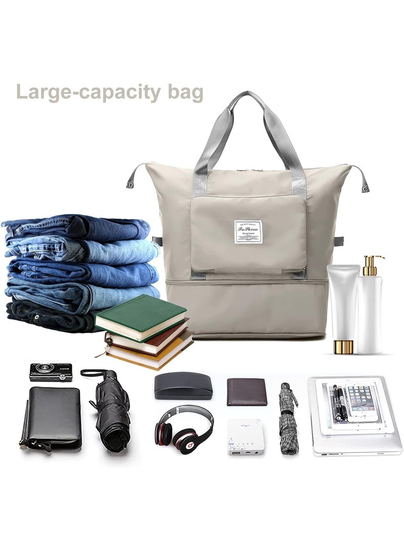 HONGFU Expandable Sports Gym Bag Water Resistant for Travel, Workout, and Daily Activities – Multi-Purpose Duffel Bag with Spacious Internal Pockets, Lightweight and Durable for Gym Clothes, Gear, and Personal Items - Image 3