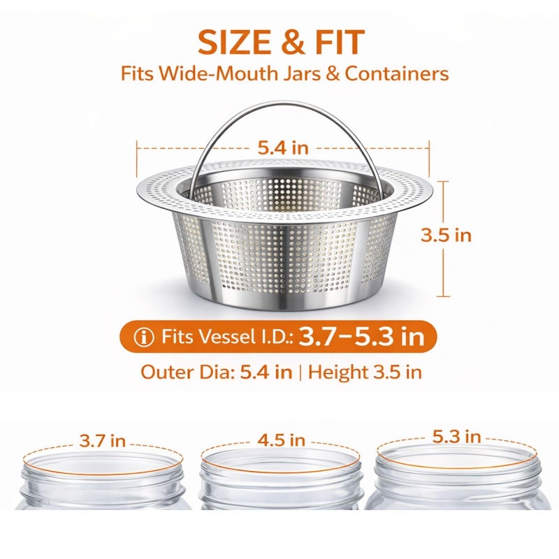 Leoriaie Pulp Strainer for Nama J2 Cold Press Juicer â€” Suitable for Nama J2 Juicer Secondary Fine Filter Accessories â€” 304 Stainless â€” Hand-Wash Easy Clean - Image 4