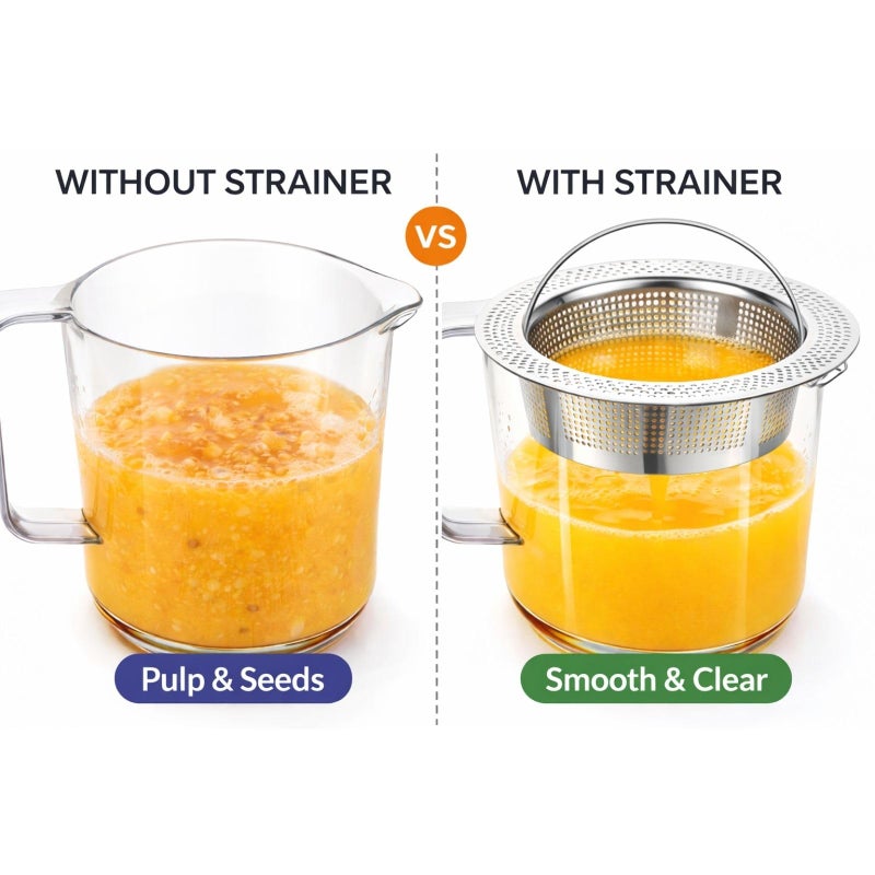 Leoriaie Pulp Strainer for Nama J2 Cold Press Juicer â€” Suitable for Nama J2 Juicer Secondary Fine Filter Accessories â€” 304 Stainless â€” Hand-Wash Easy Clean - Image 3