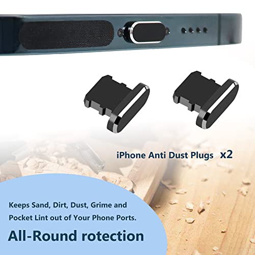 Limvory Phone Speaker Dustproof Stickers Protector, Mesh Speaker Anti Dust Adhesive Cover, Included Anti Dust Plug, Phone Port Cleaning Brush and Tweezer Compatible with iPhone 14, 13, 12 Pro Max, 11 (Black) - Image 5