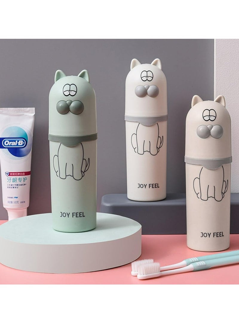 أوزيغالور قطعتين من معدنة الأسنان المسافرة المجموعة محفظة أسنان شخصية للأولاد والبنات أثناء السفر أو المخيم أو الاستخدام اليومي - Image 4