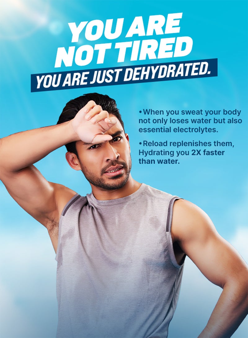 FAST&UP Reload - Hydration Electrolyte Supplement - 20 Effervescent Tablets, Peach Ice Tea Flavour - Image 3