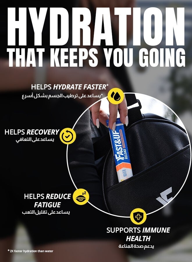 FAST&UP Reload - Hydration Electrolyte Supplement - 20 Effervescent Tablets, Peach Ice Tea Flavour - Image 5