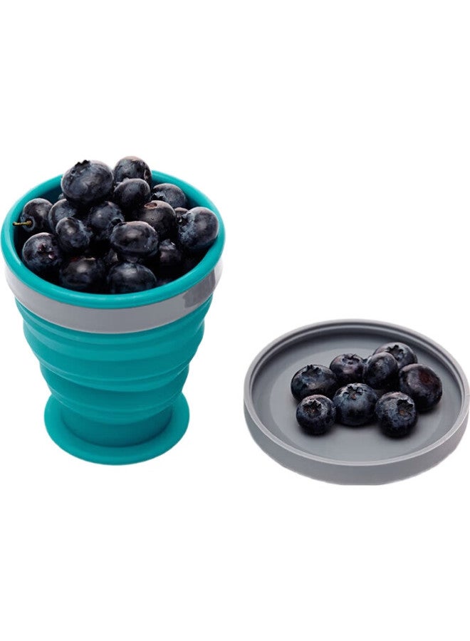 M Square Folding Cup, Portable Travel Silicone Cup And Bowl, Food-Grade Ramen Bowl, Camping Outdoor Picnic Baby Bowl, Qingshui Blue - Image 1