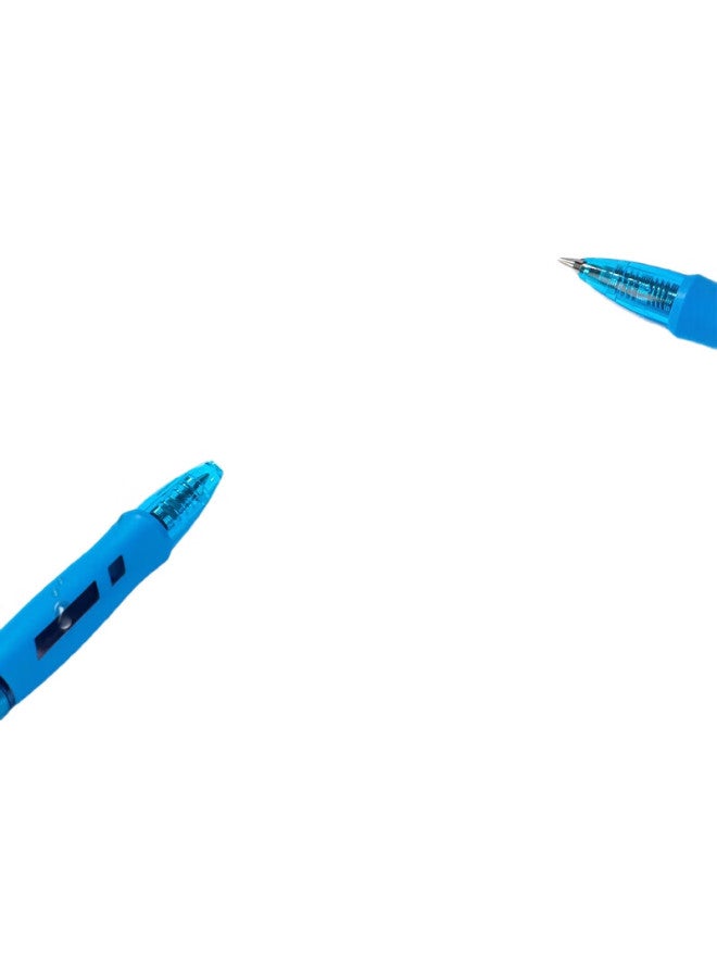 Deli Smooth Retractable Gel Pen, Office Supplies, 0.5Mm Bullet Tip, Blue, 12 Pens/Box, S08 - Image 1