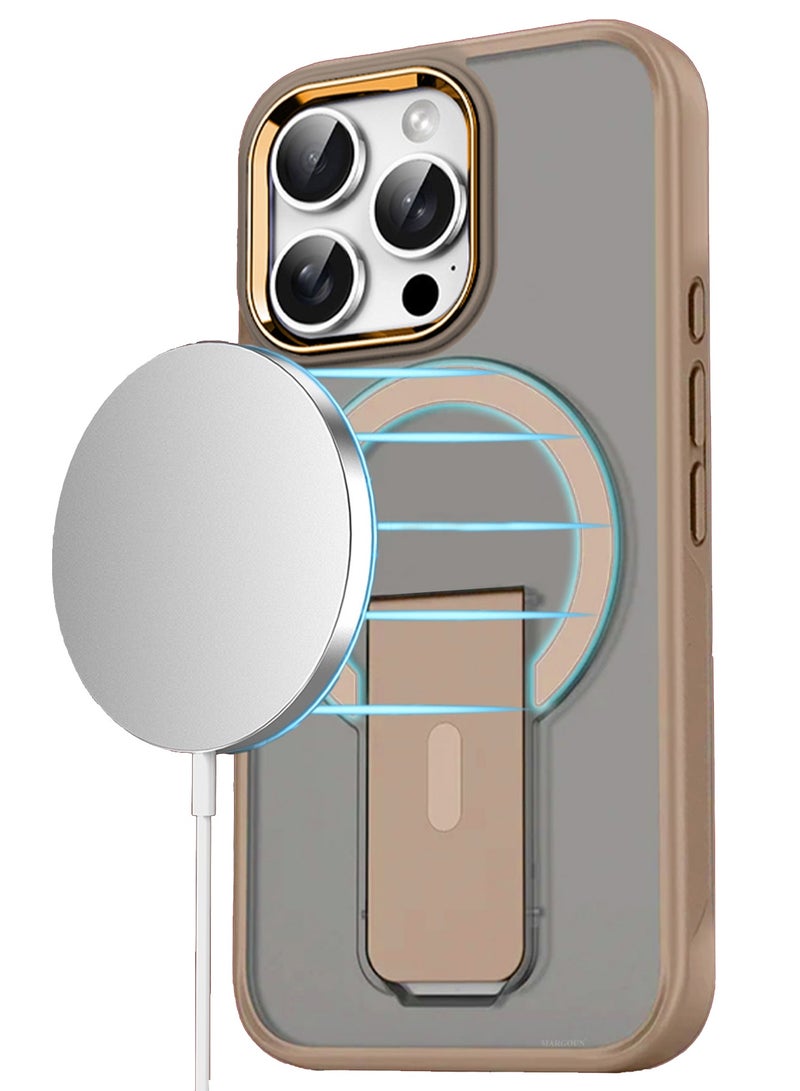 CATANES ( for iPhone 16 Pro Max ) 3 Pack, 1 Case and 2 Screen Protectors Magnetic Kickstand Cover with Screen Camera Protection Support Wireless Charging Cover - Image 5