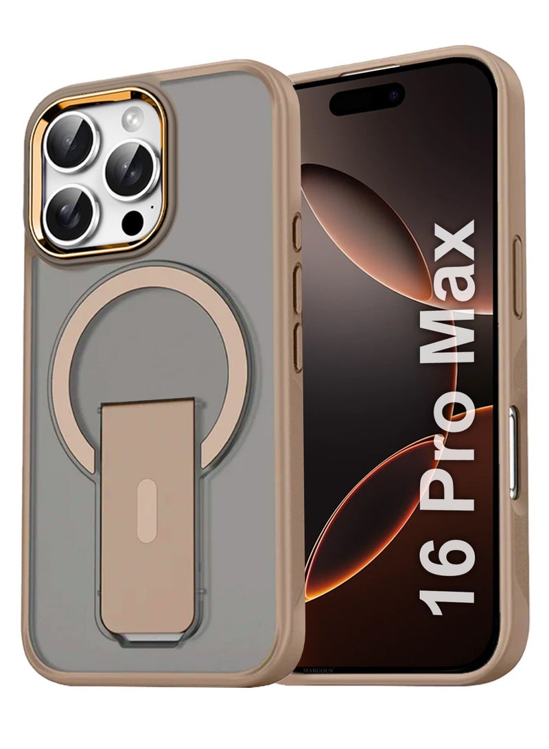 CATANES ( for iPhone 16 Pro Max ) 3 Pack, 1 Case and 2 Screen Protectors Magnetic Kickstand Cover with Screen Camera Protection Support Wireless Charging Cover - Image 4