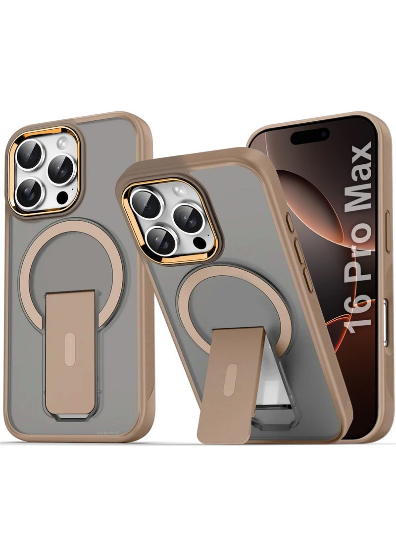 CATANES ( for iPhone 16 Pro Max ) 3 Pack, 1 Case and 2 Screen Protectors Magnetic Kickstand Cover with Screen Camera Protection Support Wireless Charging Cover - Image 2