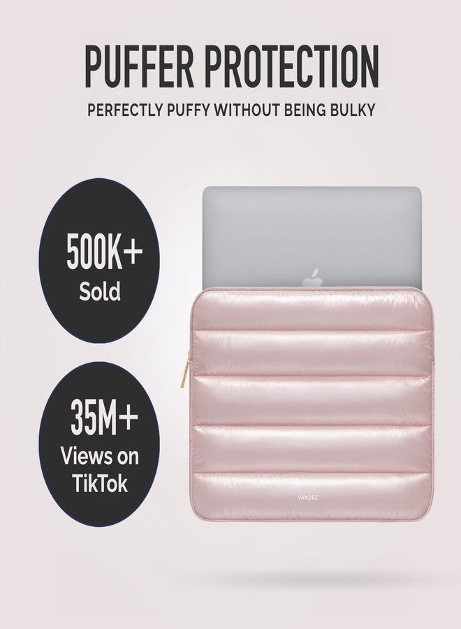 Vandel - The Original Puffy Laptop Sleeve 13-14 Inch Laptop Sleeve. Shiny Pink Laptop Sleeve for Women. Carrying Case Laptop Cover MacBook Pro 14 Inch Sleeve, Macbook Air Sleeve 13 Inch, iPad Pro 12.9 - Image 2
