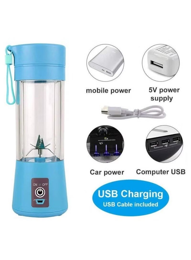 TIGER Portable 380ml USB Rechargeable Mini Blender – Personal Juicer Cup with Six 3D Blades for Smoothies & Milkshakes – Ideal for Home, Office & Travel – Compact & Lightweight Design​ - Image 3