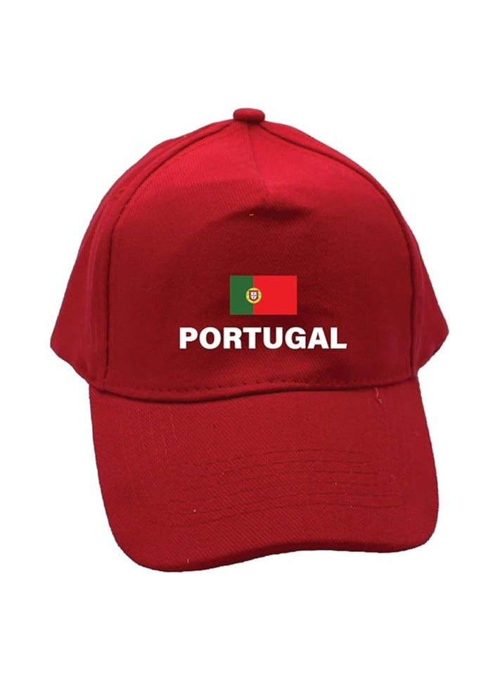 Portugal Sports Cap With Adjustable Velcro Closure For Kids Unisex - Image 1