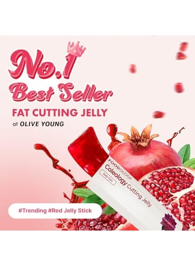 FOODOLOGY Coleology Cutting Jelly (10 Sticks x 25g) | Garcinia Cambogia & Collagen | Supports Weight Management & Digestive Health | Pomegranate Flavor with Chia Seeds | Korean Pharmacist-Formulated Supplement - Image 2