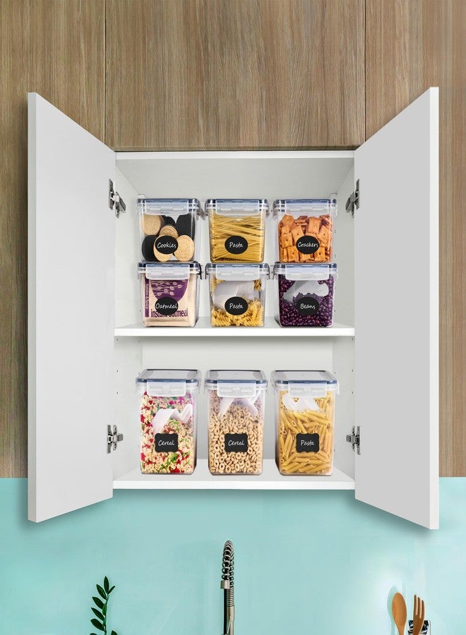 Sorbus Food Storage Containers - Pack of 8 - Air Tight, Four-Way Snap Lids Keeps Food Fresh - Store Cereal, Pasta, Flour, Nuts, Candy - Durable Plastic Kitchen Pantry Bins - Image 3