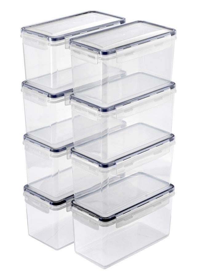 Sorbus Food Storage Containers - Pack of 8 - Air Tight, Four-Way Snap Lids Keeps Food Fresh - Store Cereal, Pasta, Flour, Nuts, Candy - Durable Plastic Kitchen Pantry Bins - Image 5