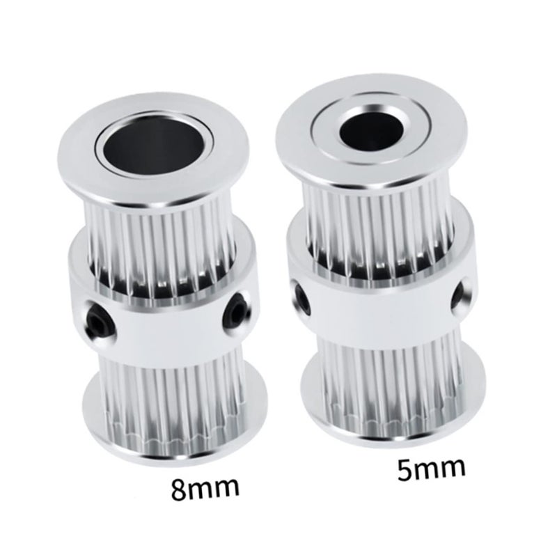 5Pcs 20 Teeth Aluminum Alloy 2GT Timing Belt Idler Pulley 5mm Bore Drive Gear for 3D Printers - Image 5
