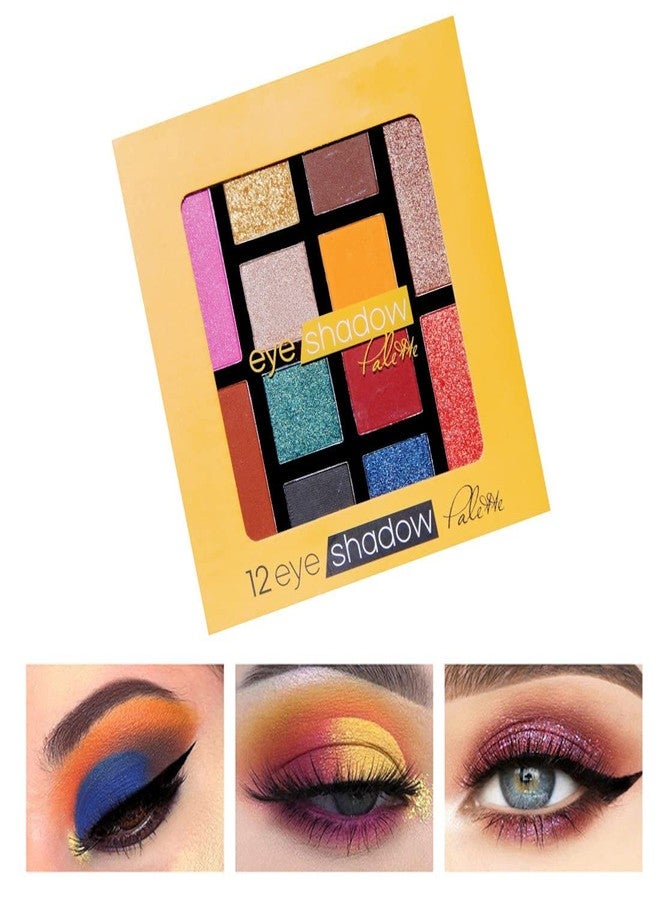 PROTYA LONDON eye shadow with blusher and bronzer,highlighter and bronzer Eye shadow 12 color palette, Multicolor, Matte, Velvet & Shimmery Finish - Image 2