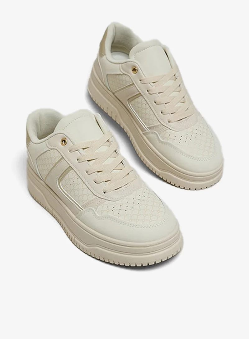 R&b  Patterned Platform Sneakers4 for Women | Best Price UAE