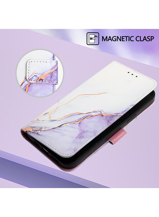 اس-توب جراب لهاتف Samsung Galaxy S25 Edge 5G PT003 جراب هاتف جلدي قابل للطي بنمط رخامي - Image 2