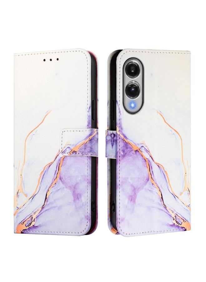 اس-توب جراب لهاتف Samsung Galaxy S25 Edge 5G PT003 جراب هاتف جلدي قابل للطي بنمط رخامي - Image 3