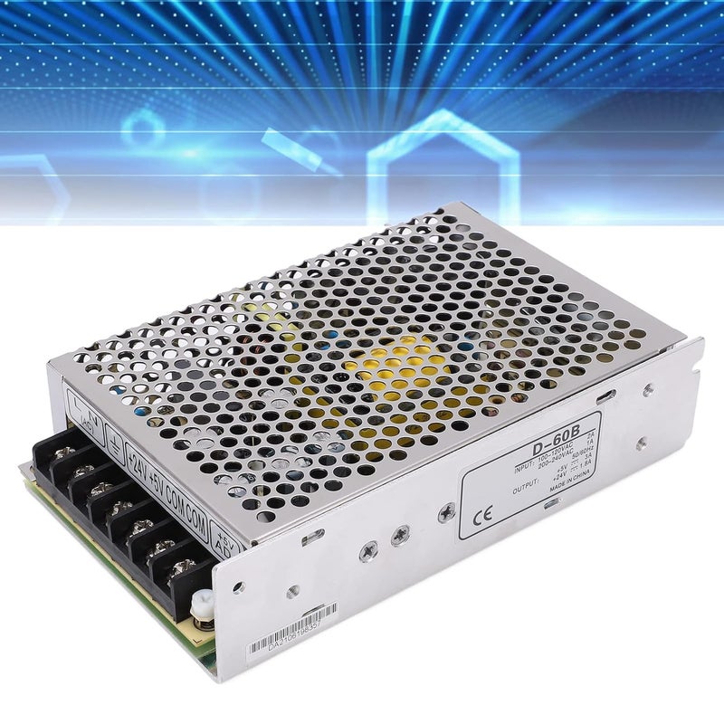 مزود طاقة تحويل مزدوج الخرج، 5V 24V مزود طاقة تيار مستمر من سبائك الألومنيوم - Image 5