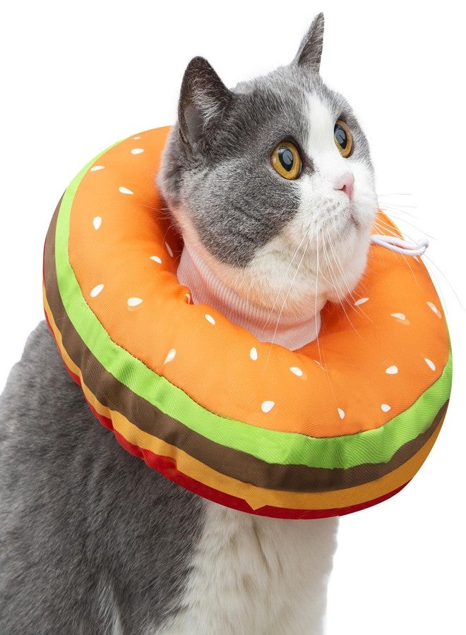 EWES Cat Cone Collar Soft M Size Alternative Neck Cones to Stop Licking Kitten Comfy Elizabethan Collars After Surgery Neuter Dog Donut Collar for Pet e Collar Recovery Shame - Image 1