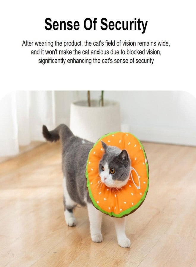 EWES Cat Cone Collar Soft M Size Alternative Neck Cones to Stop Licking Kitten Comfy Elizabethan Collars After Surgery Neuter Dog Donut Collar for Pet e Collar Recovery Shame - Image 4