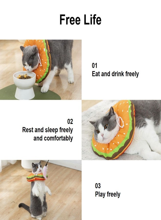 EWES Cat Cone Collar Soft M Size Alternative Neck Cones to Stop Licking Kitten Comfy Elizabethan Collars After Surgery Neuter Dog Donut Collar for Pet e Collar Recovery Shame - Image 2