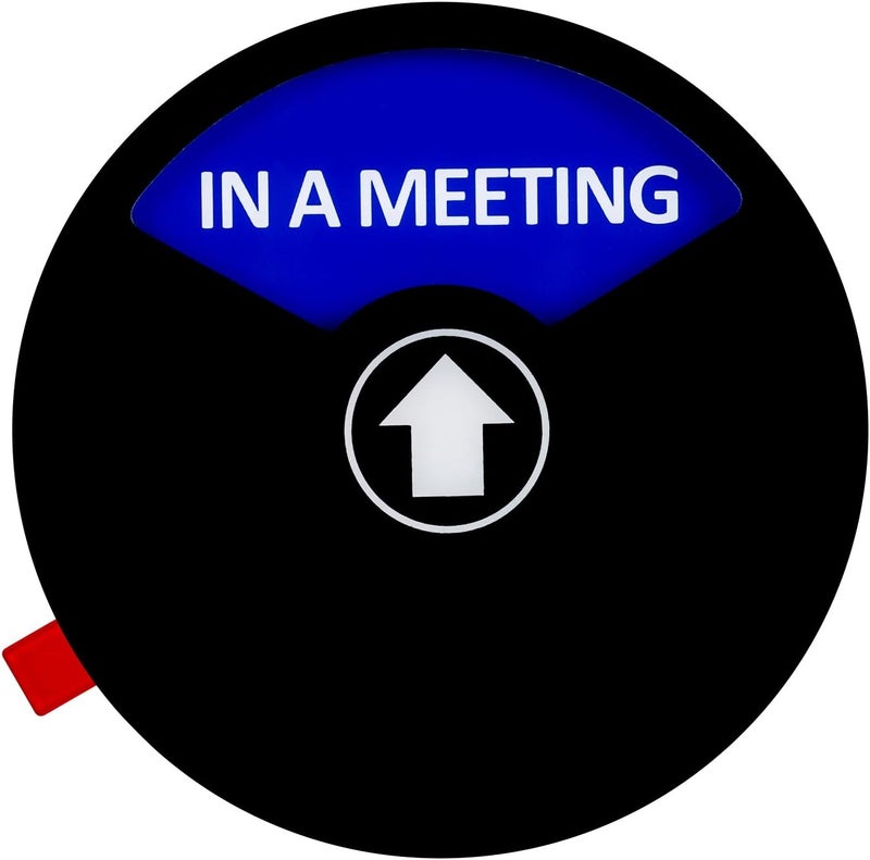 Kichwit Privacy Sign for Office In a Meeting Out of Office Welcome Please Knock 5 Inch Black - Image 3
