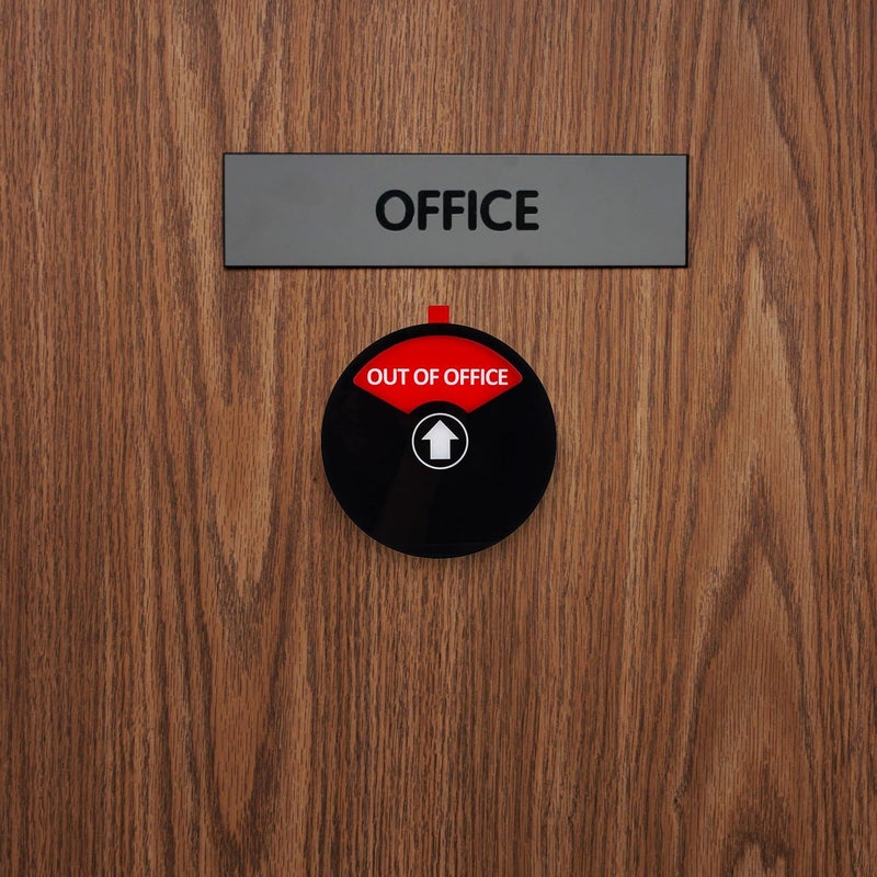Kichwit Privacy Sign for Office In a Meeting Out of Office Welcome Please Knock 5 Inch Black - Image 5