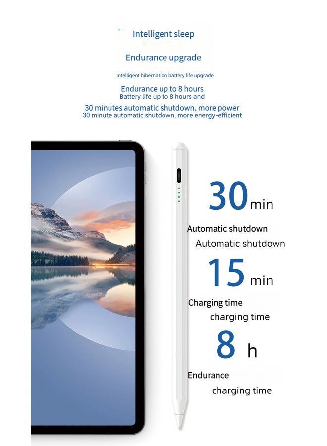 iPad Stylus Pen for Apple Pencil – Magnetic Rechargeable Touchscreen Stylus with Palm Rejection, Battery Display  Replaceable 1.5mm POM Tip – Compatible with iPad (2018  Later) - Image 5