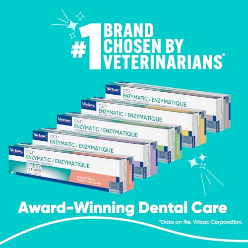 Virbac C.E.T. Enzymatic Toothpaste Eliminates Bad Breath by Removing Plaque and Tartar Buildup Best Pet Dental Care Toothpaste Beef Flavor 2.5 Oz Tube (Color Varies) - Image 2
