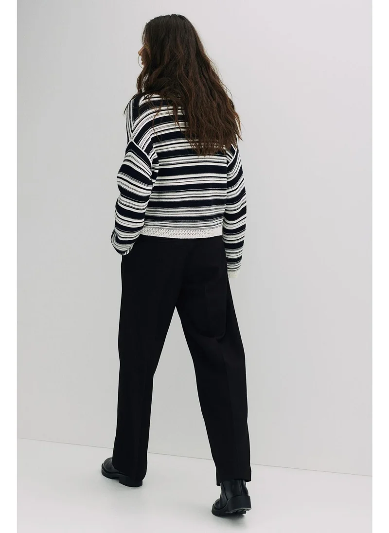 اتش اند ام Belted tailored trousers