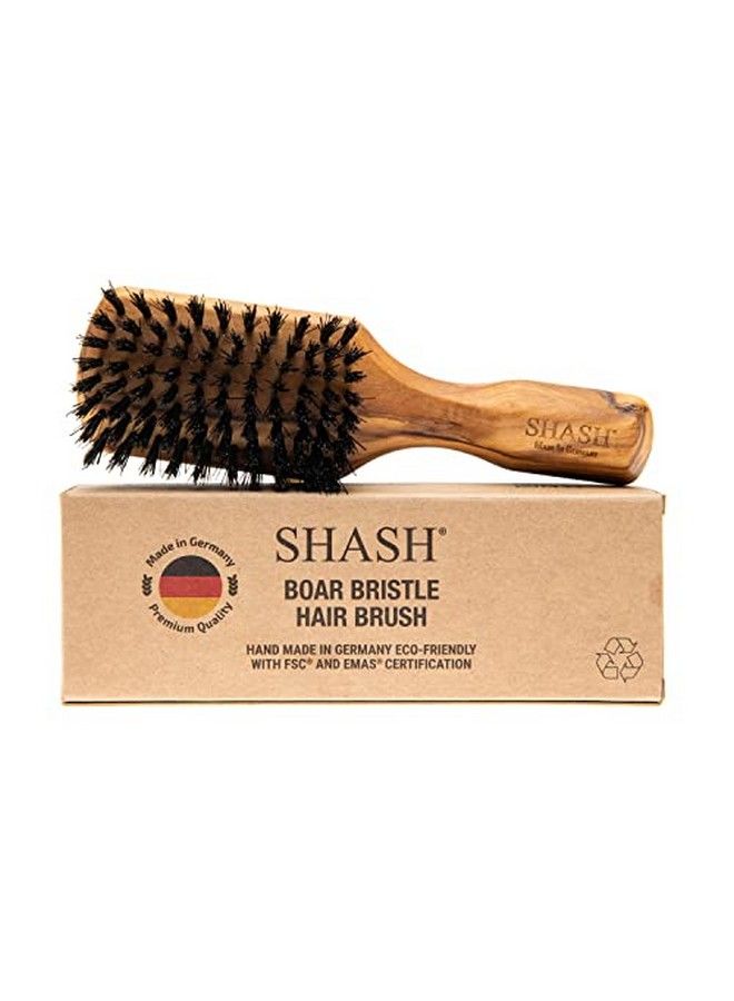 SHASH Made In Germany Robust Craftsman 100% Boar Bristle Hair Brush For Men Suitable For Thin To Normal Hair Firm Lly Conditions Hair Improves Texture And Stimulates The Scalp Made In Germany - Image 1