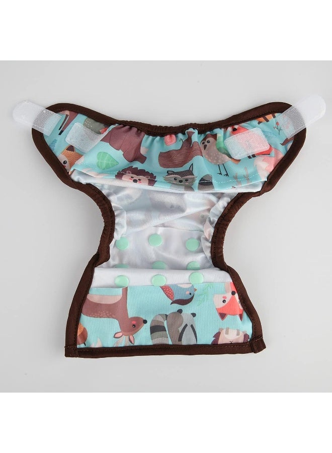Sigzagor Newborn Baby Cloth Diaper Cover Nappy Hook and Loop (Animal Friends) - Image 3