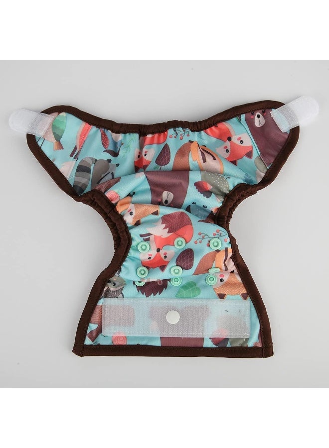 Sigzagor Newborn Baby Cloth Diaper Cover Nappy Hook and Loop (Animal Friends) - Image 4