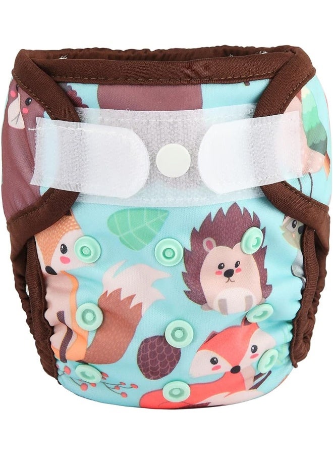 Sigzagor Newborn Baby Cloth Diaper Cover Nappy Hook and Loop (Animal Friends) - Image 1