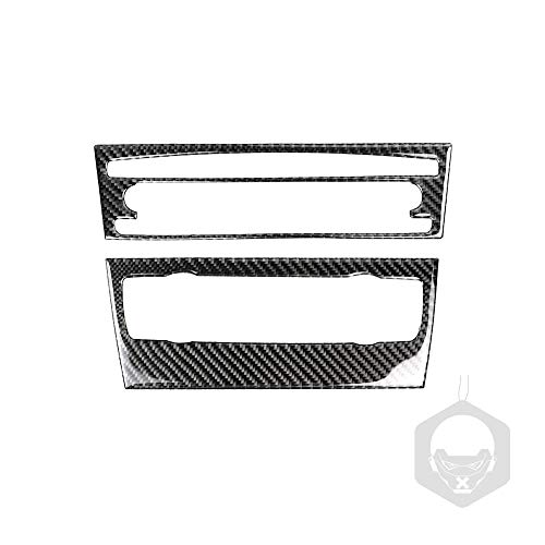 NVCNX Real Premium Carbon Fiber Car CD AC Panel Cover Interior Trim Compatible with BMW 3 Series E90 E92 E93 325i 328i 330i 335i M3 2006 2007 2008 2009 2010 2011 2012 2013 Accessories Black C - Image 3