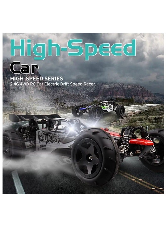 4WD 40 KM/H High-Speed Racing Buggy Vehicle 1:12 Ratio Independent Shock Absorber Brake Alloy Frame PVC Shell Headlight Off-Road RC Car Kids Boys Girls Xmas Birthday Gift  - Image 2