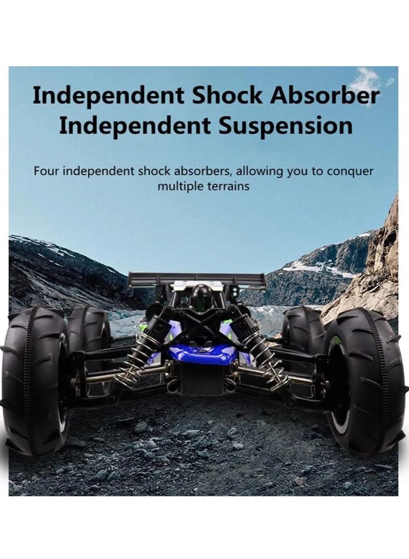 4WD 40 KM/H High-Speed Racing Buggy Vehicle 1:12 Ratio Independent Shock Absorber Brake Alloy Frame PVC Shell Headlight Off-Road RC Car Kids Boys Girls Xmas Birthday Gift  - Image 4