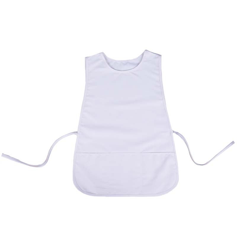Cobbler Vest Apron Sleeveless Art Chef Pockets White (three-proof)