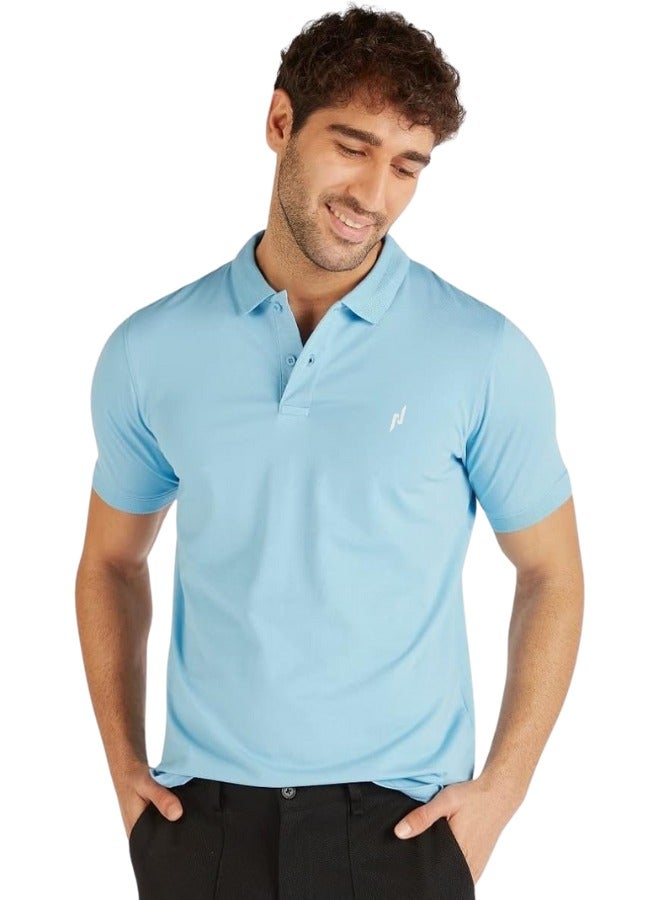 Lux Nitro Men's Solid Regular Fit T-Shirt |  Blue |  Color Shade May Vary - Image 1